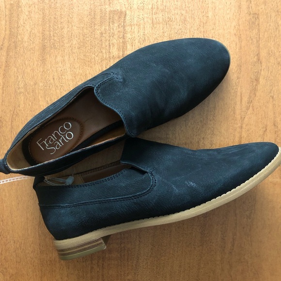 Franco Sarto Size 6 1/2 Black Suede Mules - Picture 1 of 3